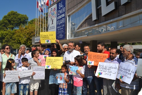 İzmirde mülteciler için eylem 2